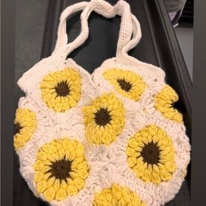 Sunflower crochet bag
